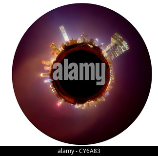 Panorama de beijing CBD zone dans la nuit,Chine Banque D'Images