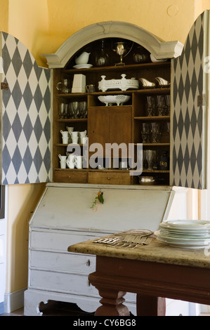 Armoire, bureau international en allemand restauration ferme datant de 1820 Banque D'Images