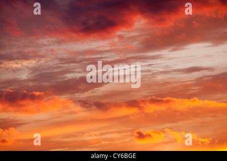 Coucher de soleil sur Loughrigg à Ambleside, Lake District, UK. Banque D'Images