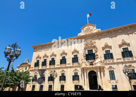 L'Auberge de Castille à La Valette, Malte - Cabinet du Premier Ministre de Malte Banque D'Images