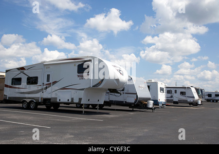 Rvs à vendre sur un terrain en Floride usa Banque D'Images