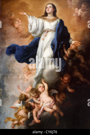 L'Assomption de la Vierge - Bartolome Esteban Murillo, 1670 Banque D'Images