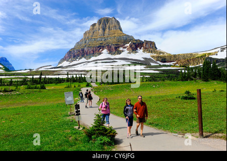 Logan Pass Circuit de randonnée Le parc national des Glaciers du Montana MT-NOUS Banque D'Images