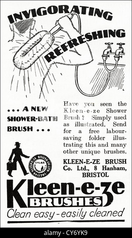 1930 Original vintage publicité imprimée à partir de l'anglais revue publicité Kleeneze pinceaux Banque D'Images