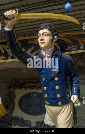 Figure de proue dans le Valhalla, Collection Jardin de l'abbaye de Tresco, Tresco, Îles Scilly, Angleterre Banque D'Images