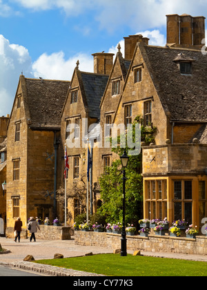 La Lygon Arms Hotel Broadway dans un village de la région des Cotswolds England UK Worcestershire Banque D'Images