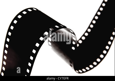 Bande de film isolé sur fond blanc Banque D'Images