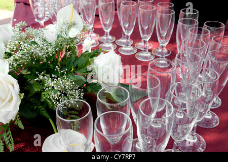 De nombreux verres vides Banque D'Images