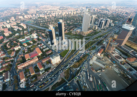 Vue sur la ville d'Istanbul de Sapphire Tower Banque D'Images