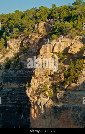 Détail Canyon le long de la rive sud, le Parc National du Grand Canyon, Arizona Banque D'Images