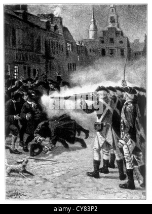 Le massacre de Boston, 1770 Banque D'Images