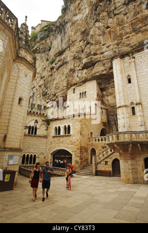 Rocamadour, une commune française, située dans le département du Lot, France Banque D'Images