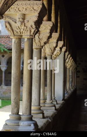 Cloître clunisien Moissac Abbaye Saint-Pierre Banque D'Images