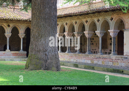 Cloître clunisien Moissac Abbaye Saint-Pierre Banque D'Images