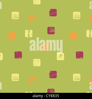 Abstract seamless background - rayé carrés colorés. Vector illustration. Banque D'Images