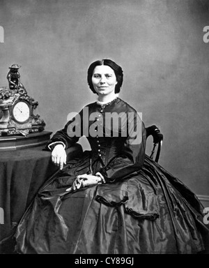 Clara Barton (1821-1912), American humanitaire, organisateur de l'American Red Cross, 1866 Banque D'Images