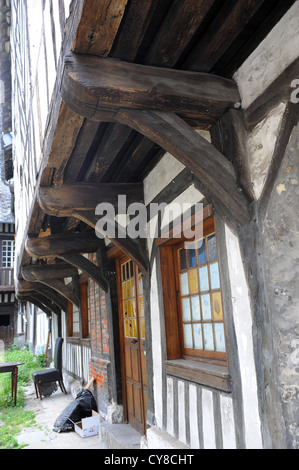 La Rue Haute à Honfleur Normandie France Banque D'Images