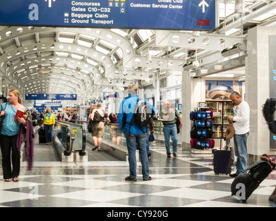 Aéroport International O'Hare de Chicago, IL Banque D'Images