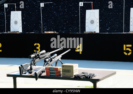 Fusil de sniper et fusil de chasse à tir du FBI à Chicago, Illinois, USA. Banque D'Images