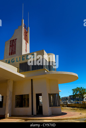 Garage Fiat Tagliero à Asmara, Erythrée Banque D'Images