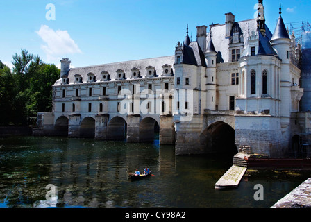 FRANCE Château de Chenonceau est un manoir près du petit village de Chenonceaux, vallée de la Loire. Banque D'Images