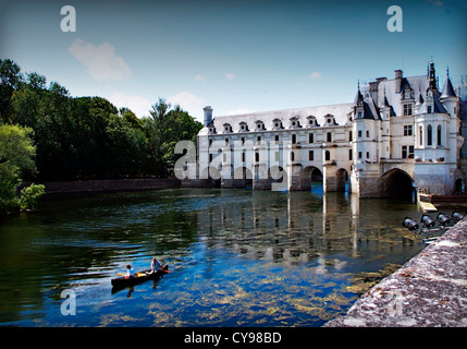 FRANCE Château de Chenonceau est un manoir près du petit village de Chenonceaux, vallée de la Loire. Banque D'Images