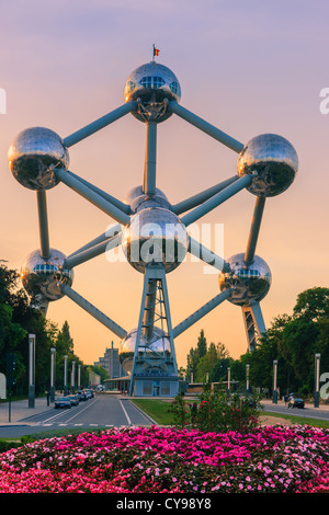 L'Atomium à Bruxelles, construire pour l'exposition universelle en 1958. Banque D'Images