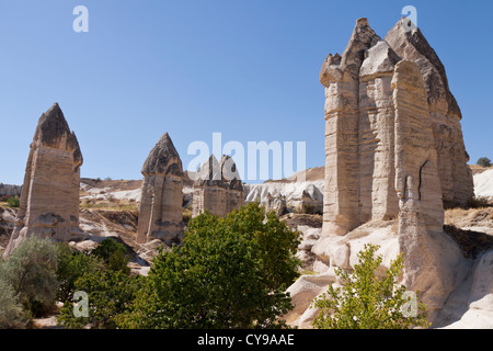 Cheminées de fées,la vallée de l'amour,la Cappadoce, Turquie Banque D'Images