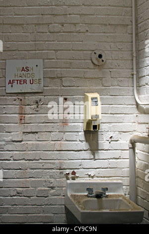 Salle de bains à l'ancien ministère des Services correctionnels de Washington DC la prison à sécurité maximale situé dans la ville de Cleburne VA Banque D'Images