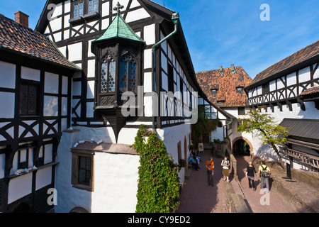 Bailliage AVEC LUTHERSTUBE INTÉRIEURE, WARD, LE CHÂTEAU DE WARTBURG, Eisenach, en Thuringe, Allemagne Banque D'Images