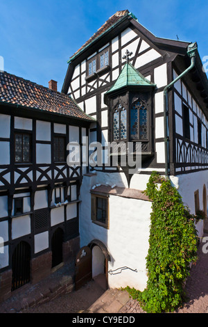 Bailliage AVEC LUTHERSTUBE INTÉRIEURE, WARD, LE CHÂTEAU DE WARTBURG, Eisenach, en Thuringe, Allemagne Banque D'Images