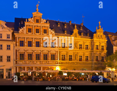 RESTAURANTS, centre historique, PLACE FISCHMARKT, Erfurt, Thuringe, Allemagne Banque D'Images