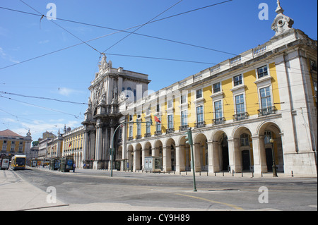 Vue de l'Arco da Rua Augusta à Lisbonne Banque D'Images