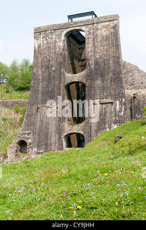 Le Pays de Galles, monde Blaenavon Herirtage Site, Iron Works, exploité 1789 au début des années 1900, le bilan d'eau Ashwell James Tower Banque D'Images