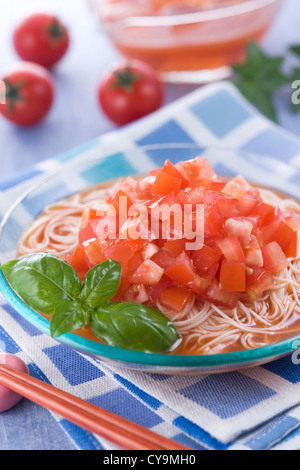 Hiyashi Somen Tomate Banque D'Images