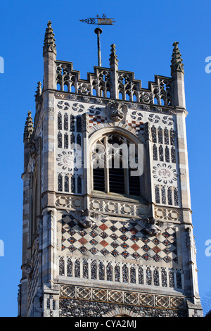 Détail de la tour de la décoration St Lawrences Ipswich Suffolk Angleterre Centre Banque D'Images