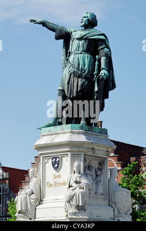 Statue de Jacob van Artevelde, Gand Banque D'Images