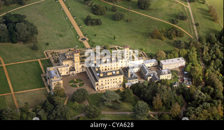 Vue aérienne d'Osborne House, sur l'île de Wight Banque D'Images