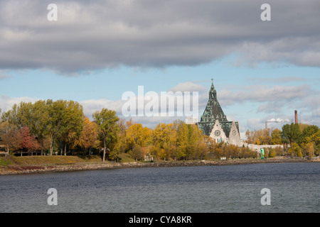 Canada, Québec, Saint-Laurent à Trois Rivières (aka Trois-rivières), de l'église. Banque D'Images