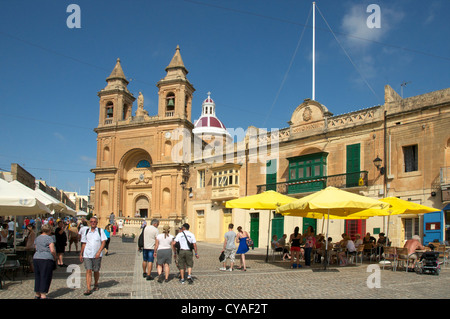 Notre-dame de Pompéi église baroque de Marsaxlokk Malte Banque D'Images