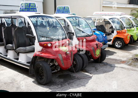 Location de voiture électrique de charge pour voitures key west florida usa Banque D'Images