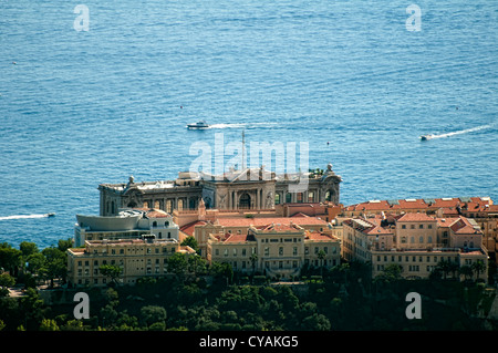 Musée Océanographique de Monaco et des navires de croisière Banque D'Images