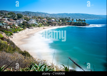 L'image d'une belle crique appelée Crescent Bay à Laguna Beach, Californie. Banque D'Images