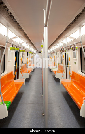 Métro de Shanghai,Chine vue de l'intérieur Banque D'Images