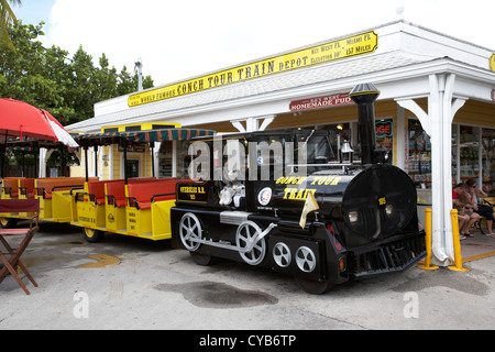 Célèbre conch tour train depot key west florida usa Banque D'Images