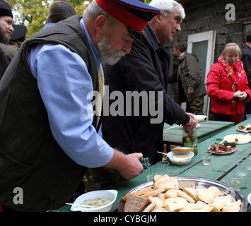 Le repas de fête des Cosaques du Don Banque D'Images