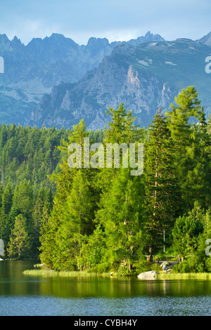 Strbske Pleso, magnifique lac en Hautes Tatras, Slovaquie Banque D'Images
