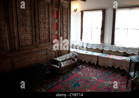 Intérieur de maison natale de Noble Nobel Ivo Andric, Travnik, Bosnie et Herzégovine Banque D'Images