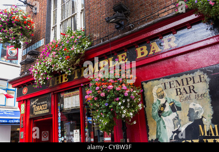 Le Pub Temple Bar, Temple Bar, Dublin, Irlande - un célèbre pub irlandais dans le centre-ville Banque D'Images