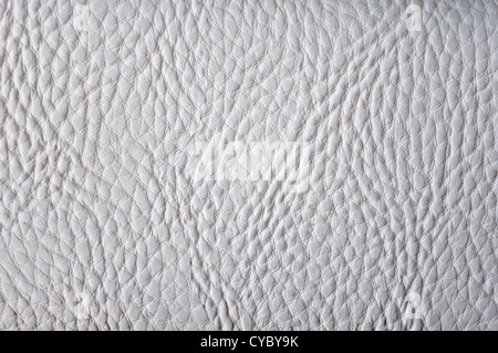La texture en cuir blanc Banque D'Images
